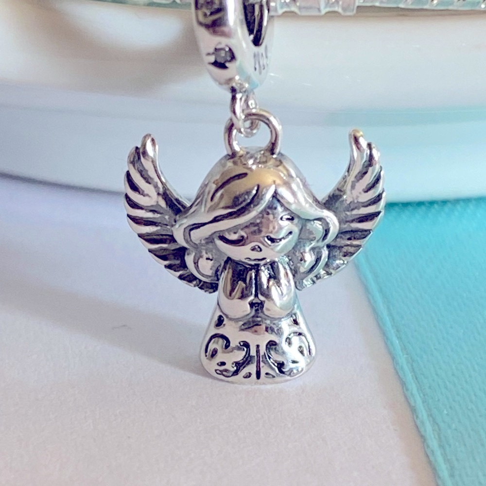S925 Sterling Silver Christmas Angel bracelet charm,pendant ,Pandora compatible - Picture 2 of 6